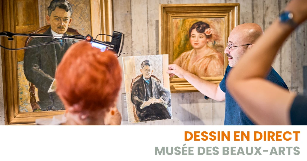 Visuel dessin en direct musée des beaux arts